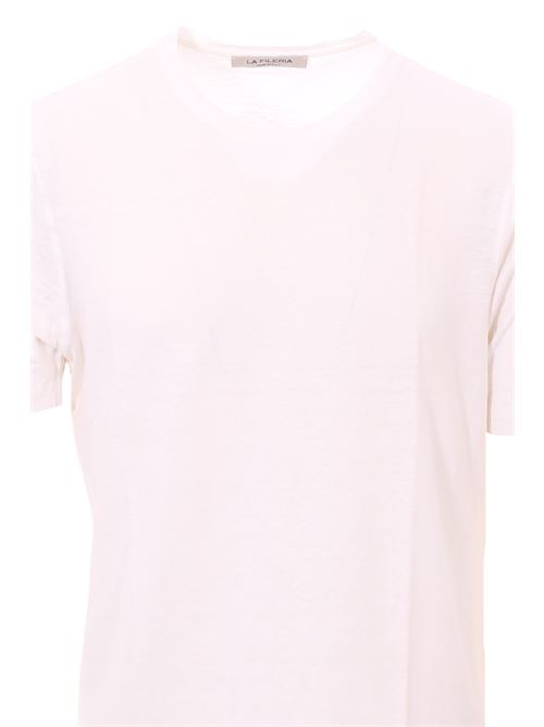 stretch linen t-shirt LA FILERIA | 6013678601250